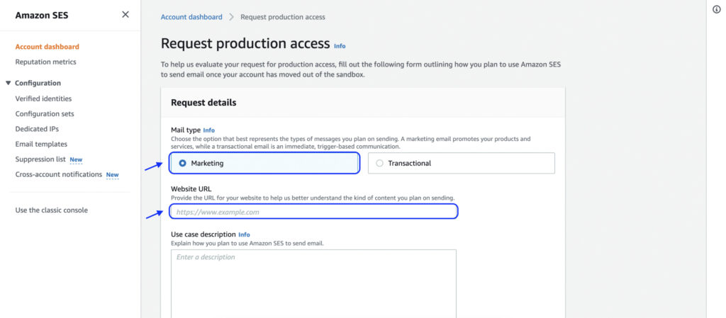 图片[4]-Get out of AWS SES Sandbox and Increase Send Limit and/or Send Rate 2023-G-Suite