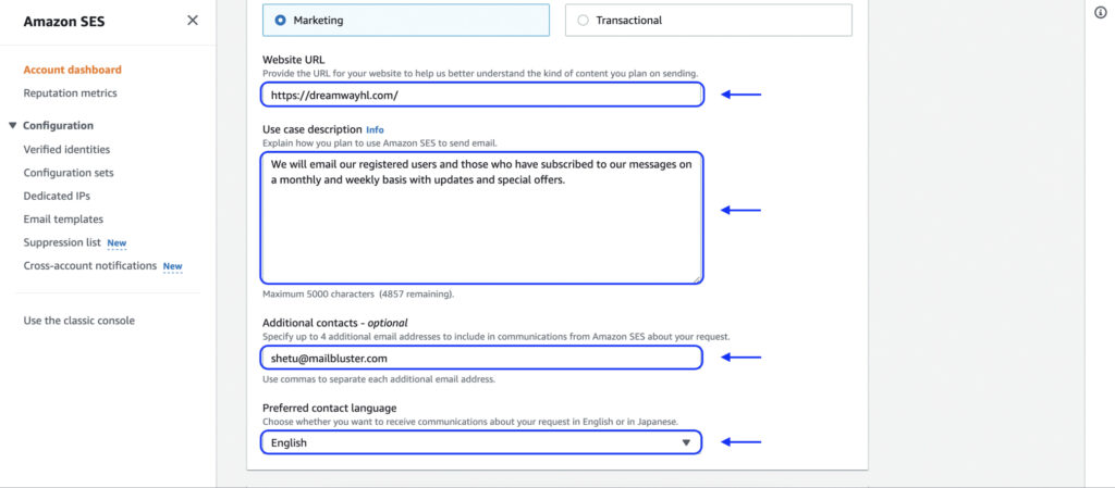 图片[5]-Get out of AWS SES Sandbox and Increase Send Limit and/or Send Rate 2023-G-Suite