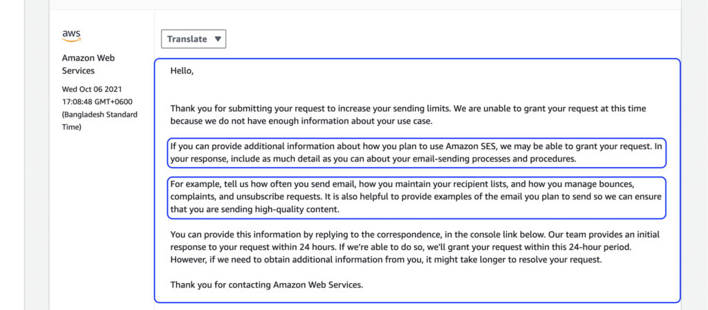 图片[10]-Get out of AWS SES Sandbox and Increase Send Limit and/or Send Rate 2023-G-Suite